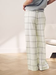 Ecru Check Soft Pyjama Bottoms with Wool - Image 3 of 7