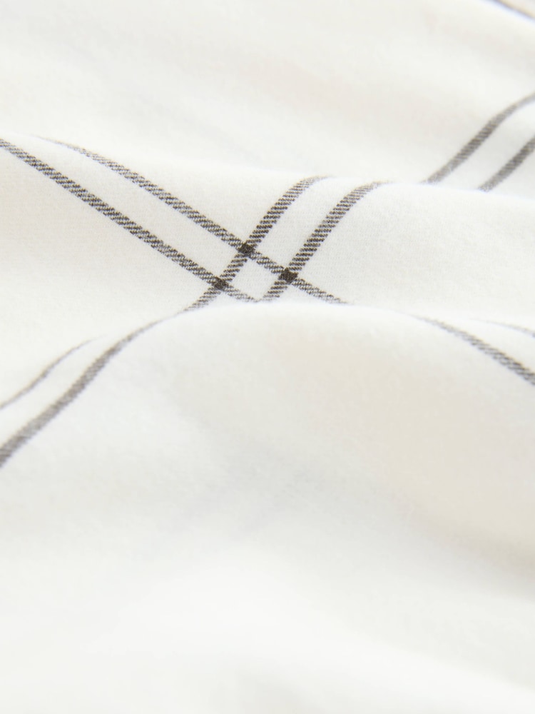 Ecru Check Soft Pyjama Bottoms with Wool - Image 7 of 7