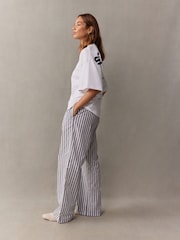 self. Black/White 100% Cotton Short Sleeve Pyjamas - Image 3 of 13