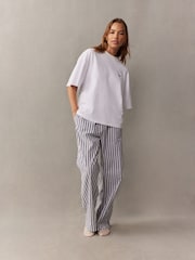 self. Black/White 100% Cotton Short Sleeve Pyjamas - Image 4 of 13