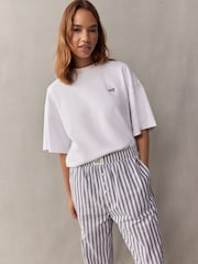 self. Black/White 100% Cotton Short Sleeve Pyjamas - Image 6 of 13
