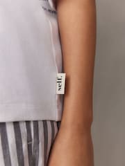 self. Black/White 100% Cotton Short Sleeve Pyjamas - Image 8 of 13