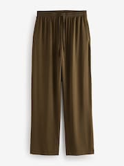 Olive Green Sandwash Button Through Pyjamas - Image 8 of 10
