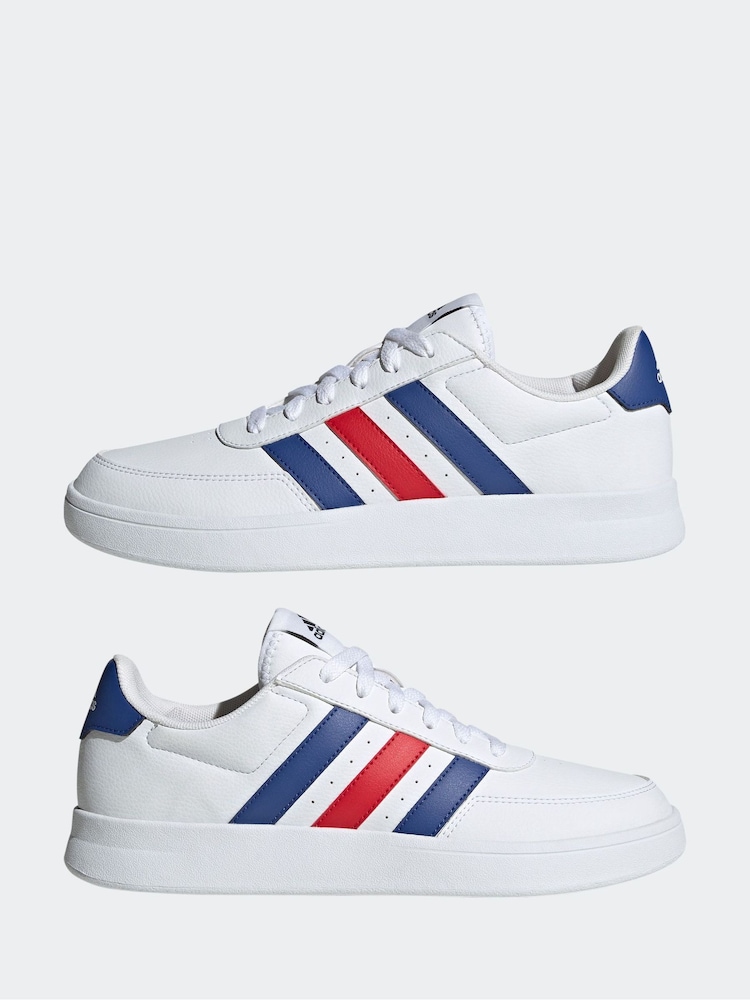 adidas White Breaknet Trainers - Image 2 of 8