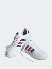 adidas White Breaknet Trainers - Image 4 of 8