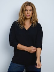 Live Unlimited V-Neck Knitted Jumper - Attēls 2 no 3