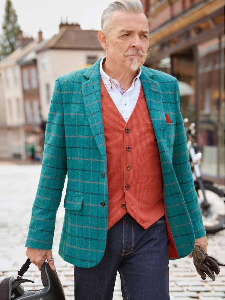 Joe Browns Green Opulent Check Blazer - Image 1 of 7 Joe Browns Green Opulent Check Blazer - Image 1 of 7