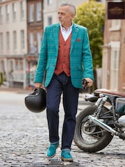 Joe Browns Green Opulent Check Blazer - Image 2 of 7