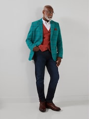 Joe Browns Green Opulent Check Blazer - Image 3 of 7