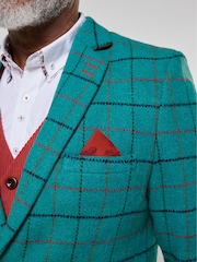 Joe Browns Green Opulent Check Blazer - Image 4 of 7
