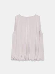 Mint Velvet Natural V-Neck Bubble Hem Top - Image 7 of 7