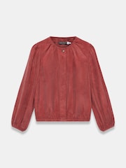 Mint Velvet Red Long Sleeve Bomber Blouse - Image 7 of 8