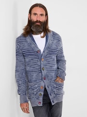 Joe Browns Blue Indigo Acid Washed Cardigan - Image 3 of 8