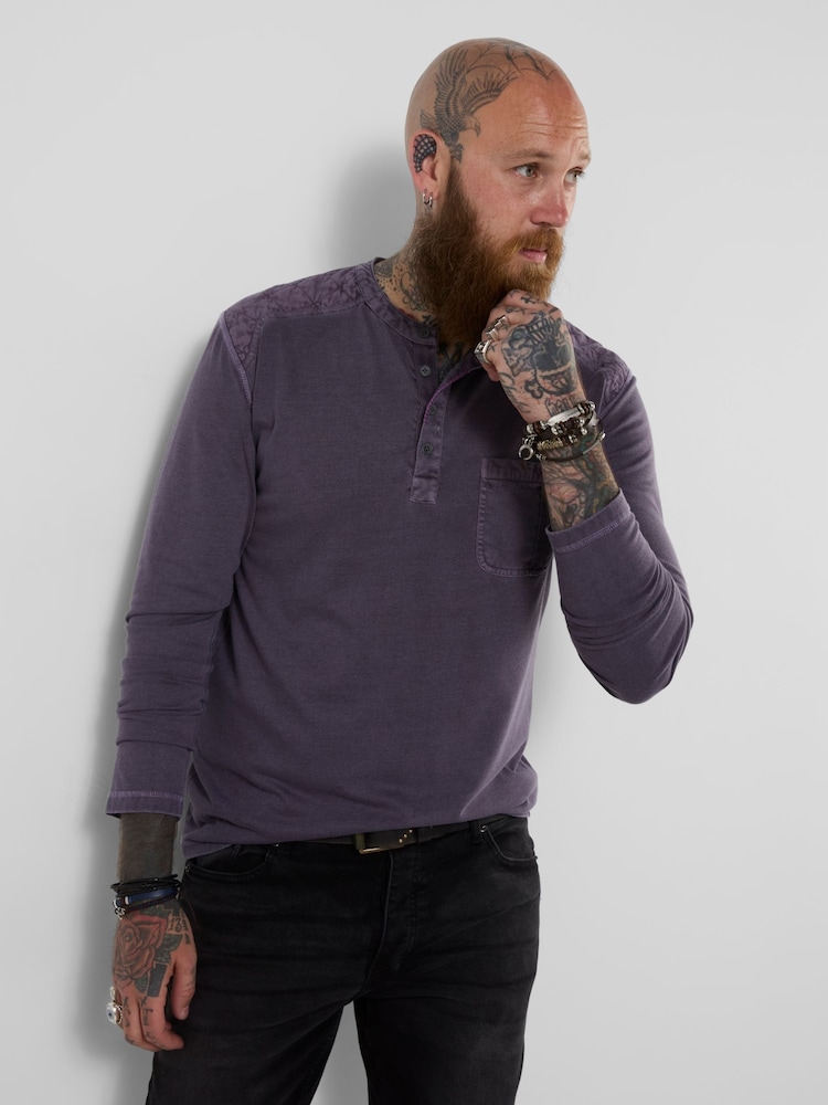 Joe Browns Purple Creative Customised Henley - Image 2 of 6 Joe Browns Purple Creative Customised Henley - Image 2 of 6