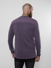 Joe Browns Purple Creative Customised Henley - Image 3 of 6