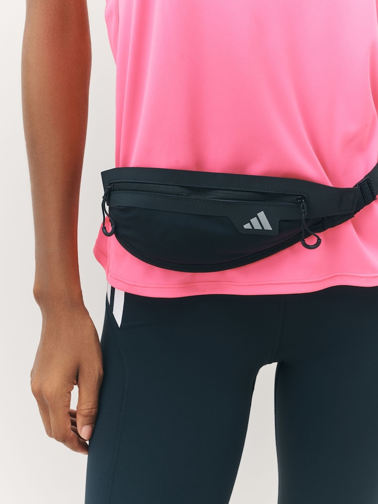 adidas Black Run Belt - Image 1 of 4 adidas Black Run Belt - Image 1 of 4