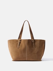Mint Velvet Brown Billie Suede Tote Bag - Image 3 of 5
