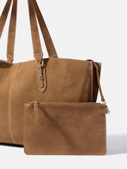 Mint Velvet Brown Billie Suede Tote Bag - Image 4 of 5