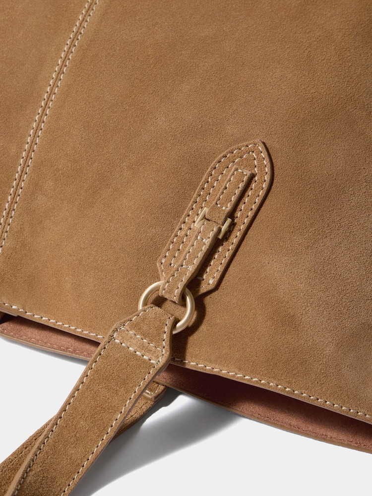 Mint Velvet Brown Billie Suede Tote Bag - Image 5 of 5 Mint Velvet Brown Billie Suede Tote Bag - Image 5 of 5