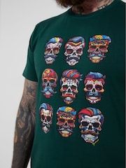 Joe Browns Green Dapper Skull T-Shirt - Image 2 of 5
