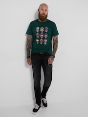 Joe Browns Green Dapper Skull T-Shirt - Image 3 of 5