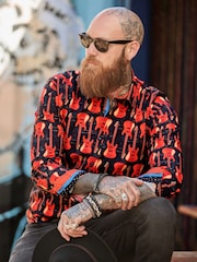 Joe Browns Guitar Line Up Print Shirt - 6суретінің 5 суреті