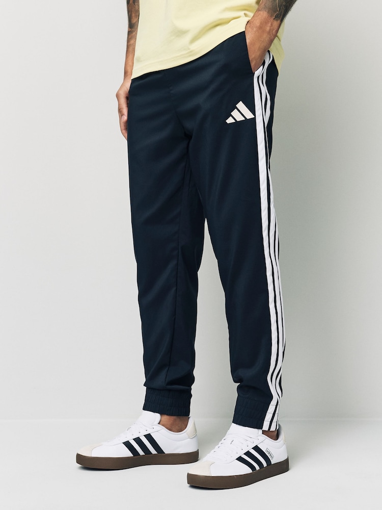 adidas Black Essentials 3-Stripes Woven Joggers - Image 1 of 6