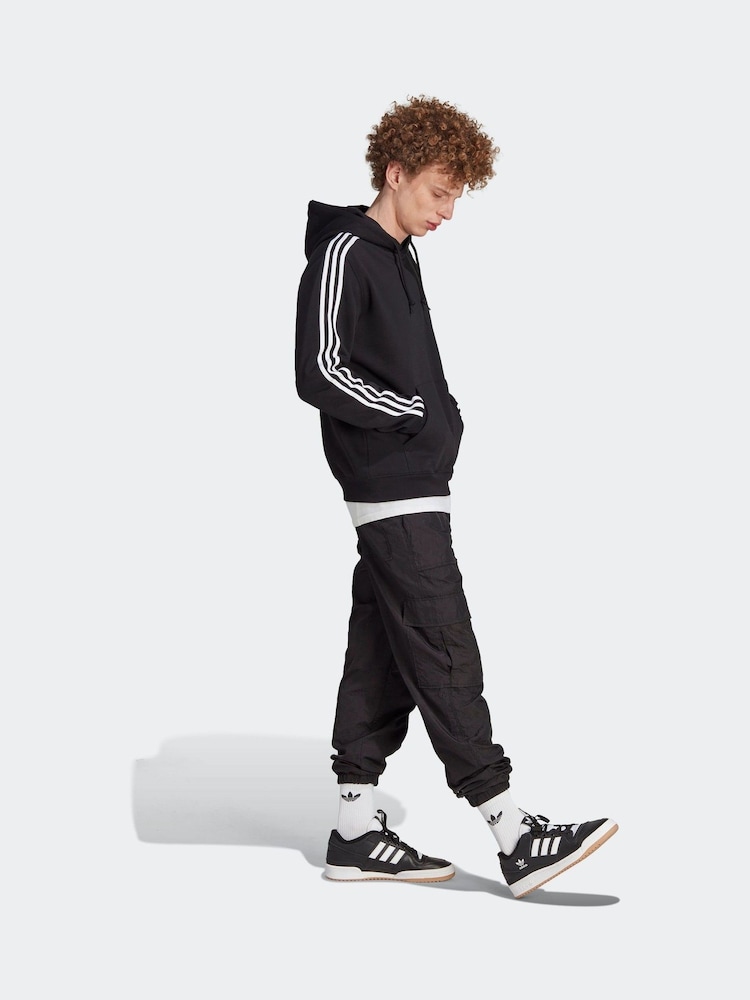 adidas Originals Black 3-Stripes Hoodie - Image 5 of 7