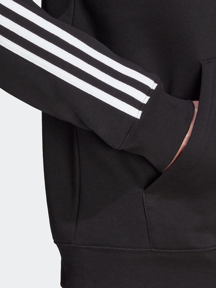 adidas Originals Black 3-Stripes Hoodie - Image 7 of 7