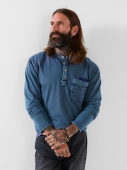 Joe Browns Incredible Customised Henley Long Sleeve T-Shirt - 5şəkildən 1 şəkil