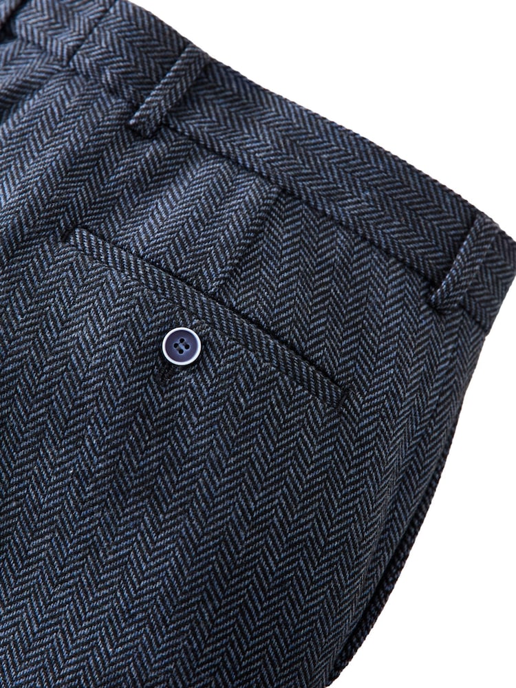 Joe Browns Blue Charming Herringbone Trousers - Image 8 of 8 Joe Browns Blue Charming Herringbone Trousers - Image 8 of 8