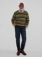 Joe Browns Yellow Fantastic Fairisle Crew Neck Jumper - Image 3 of 5