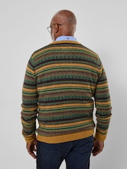Joe Browns Yellow Fantastic Fairisle Crew Neck Jumper - Image 4 of 5