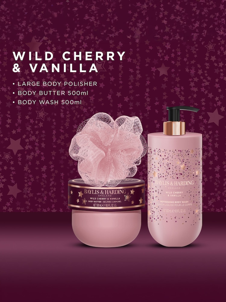 Baylis & Harding Wild Cherry & Vanilla Luxury Travel Gift Set - Image 2 of 5