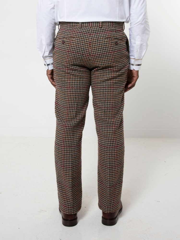 Joe Browns Brown Heritage Houndstooth Trousers - Image 2 of 9 Joe Browns Brown Heritage Houndstooth Trousers - Image 2 of 9