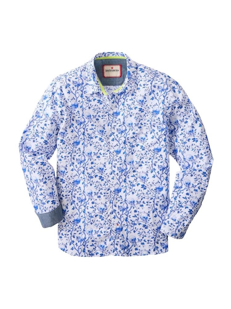 Joe Browns Blue Sensational Skull Smart Shirt - Image 5 of 5 Joe Browns Blue Sensational Skull Smart Shirt - Image 5 of 5