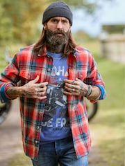 Joe Browns Red Wayfarer Waffle Check Shirt - Image 1 of 8