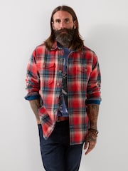 Joe Browns Red Wayfarer Waffle Check Shirt - Image 3 of 8