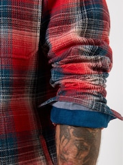 Joe Browns Red Wayfarer Waffle Check Shirt - Image 4 of 8