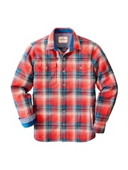 Joe Browns Red Wayfarer Waffle Check Shirt - Image 7 of 8
