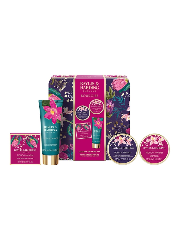 Baylis & Harding Boudoire Luxury Pamper Tin Gift Set - Image 1 of 5 Baylis & Harding Boudoire Luxury Pamper Tin Gift Set - Image 1 of 5