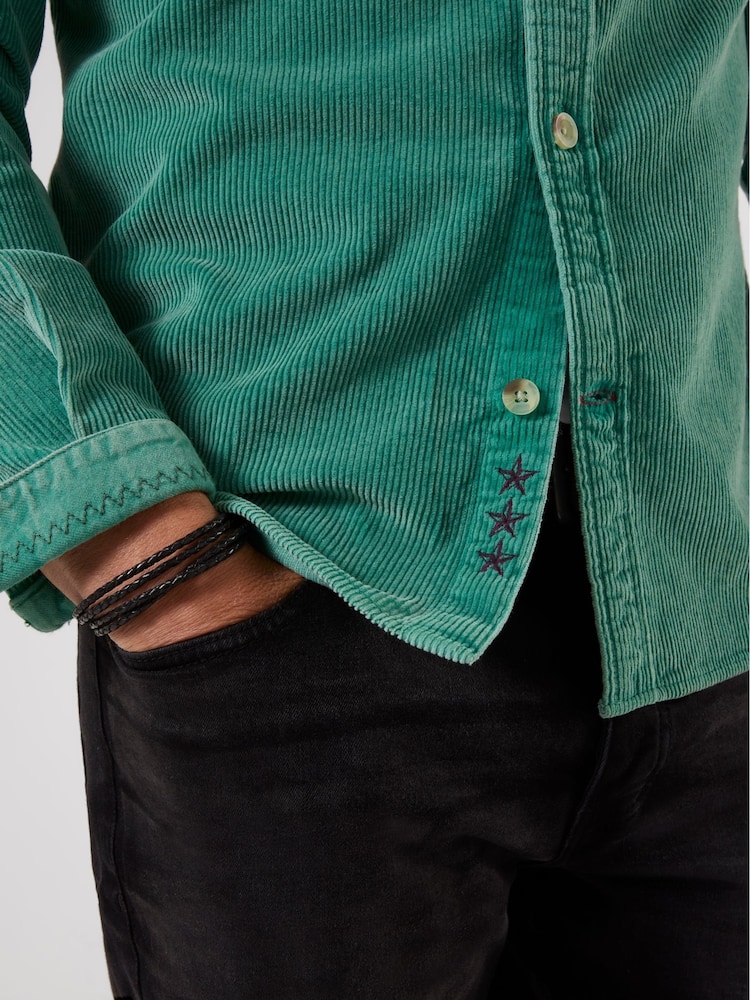 Joe Browns Green Lava Washed Cord Shirt - Image 2 of 6