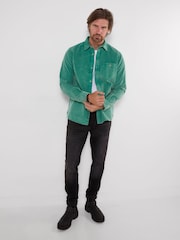 Joe Browns Green Lava Washed Cord Shirt - Image 3 of 6