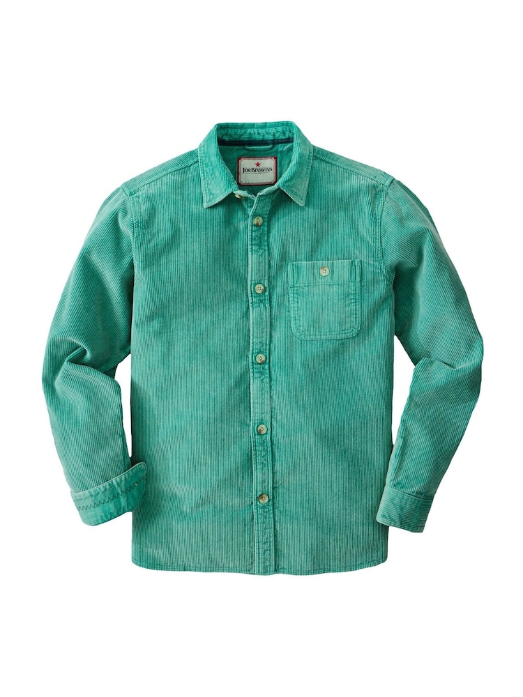 Joe Browns Green Lava Washed Cord Shirt - Image 6 of 6