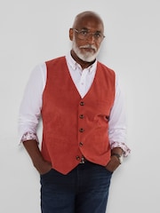 Joe Browns Orange Claymore Cord Waistcoat - Image 1 of 8