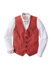 Joe Browns Orange Claymore Cord Waistcoat - Image 7 of 8