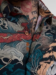 Joe Browns Blue Dragon V Tiger Print Shirt - Image 3 of 7