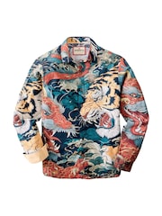 Joe Browns Blue Dragon V Tiger Print Shirt - Image 7 of 7