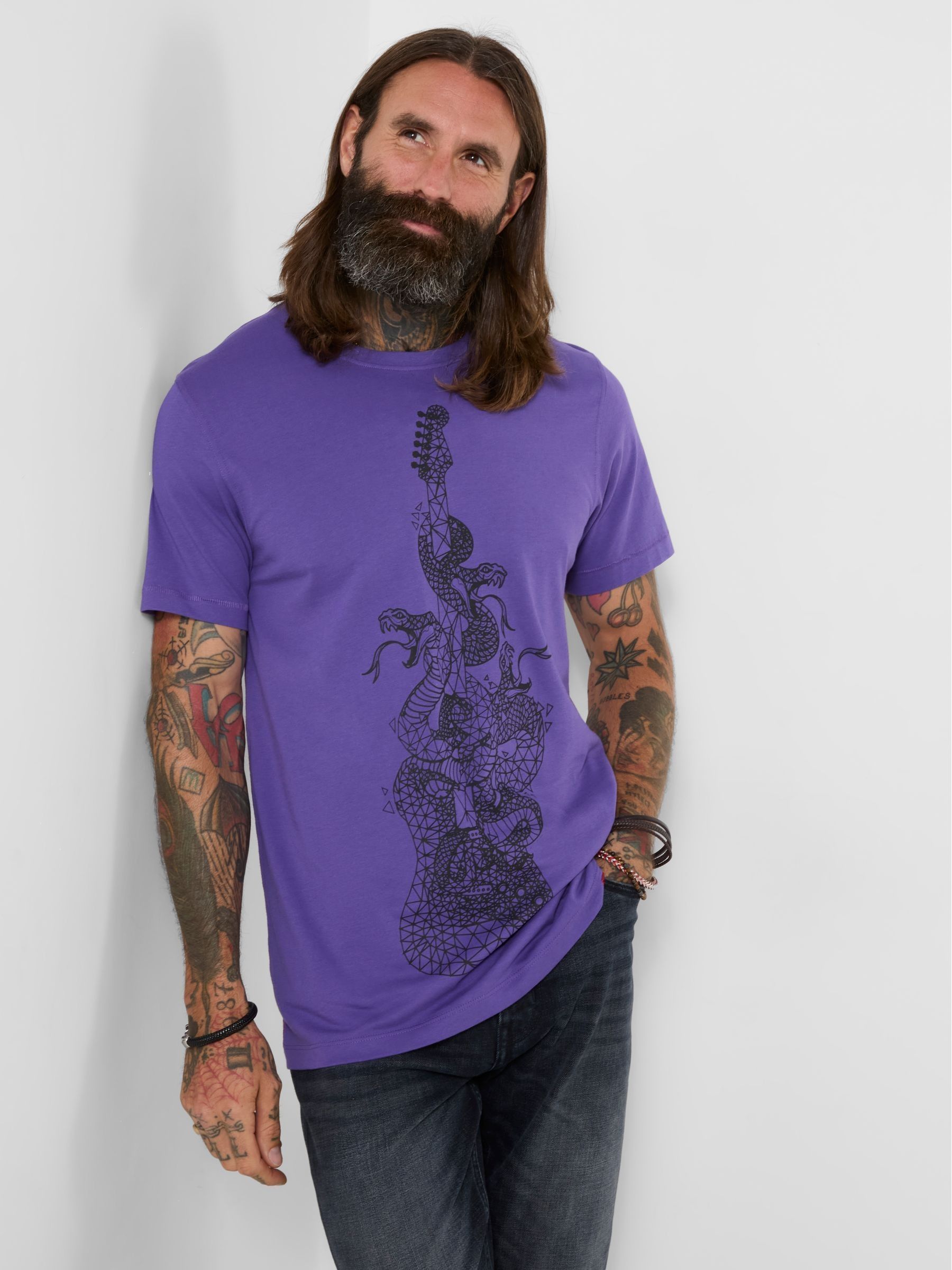 Snakes And Sounds T-Shirt Size Xxxl Purple   Men's - Image 2