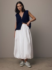 White Bubble Hem Skirt - Image 1 of 6